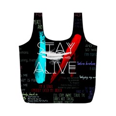 Stay Alive Full Print Recycle Bag (m) by Bakwanart