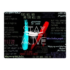 Stay Alive Two Sides Premium Plush Fleece Blanket (mini) by Bakwanart