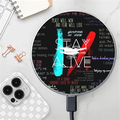 Stay Alive Wireless Fast Charger(white) by Bakwanart