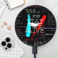 Stay Alive Wireless Fast Charger(black) by Bakwanart