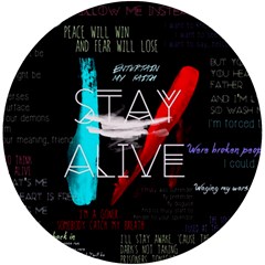 Stay Alive Uv Print Round Tile Coaster