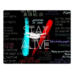 Stay Alive Premium Plush Fleece Blanket (large) by Bakwanart