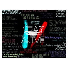 Stay Alive Two Sides Premium Plush Fleece Blanket (extra Small) by Bakwanart