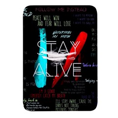 Stay Alive Rectangular Glass Fridge Magnet (4 Pack)