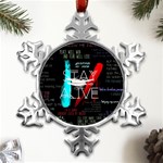 Stay Alive Metal Small Snowflake Ornament Front