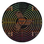 Black And Green Area Rug Neon Genesis Evangelion Computer Communication Magnet 5  (Round) Front