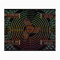 Black And Green Area Rug Neon Genesis Evangelion Computer Communication Small Glasses Cloth (2 Sides) by Bakwanart