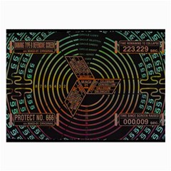 Black And Green Area Rug Neon Genesis Evangelion Computer Communication Large Glasses Cloth