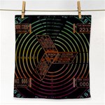 Black And Green Area Rug Neon Genesis Evangelion Computer Communication Face Towel Front