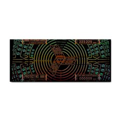 Black And Green Area Rug Neon Genesis Evangelion Computer Communication Hand Towel by Bakwanart