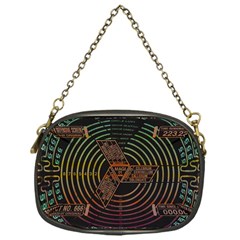 Black And Green Area Rug Neon Genesis Evangelion Computer Communication Chain Purse (one Side) by Bakwanart