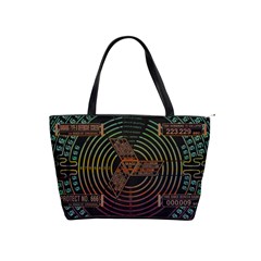 Black And Green Area Rug Neon Genesis Evangelion Computer Communication Classic Shoulder Handbag by Bakwanart