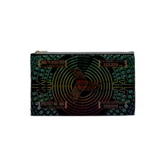 Black And Green Area Rug Neon Genesis Evangelion Computer Communication Cosmetic Bag (small) by Bakwanart