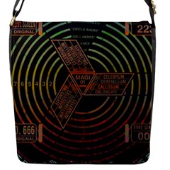 Black And Green Area Rug Neon Genesis Evangelion Computer Communication Flap Closure Messenger Bag (s) by Bakwanart