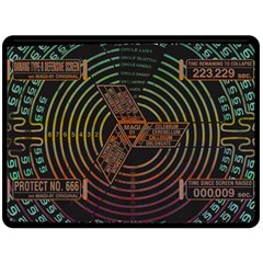 Black And Green Area Rug Neon Genesis Evangelion Computer Communication Two Sides Fleece Blanket (large) by Bakwanart