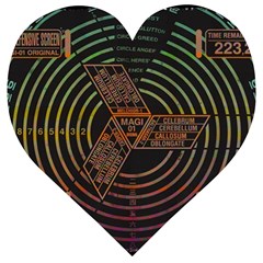 Black And Green Area Rug Neon Genesis Evangelion Computer Communication Wooden Puzzle Heart by Bakwanart