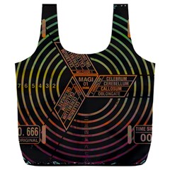 Black And Green Area Rug Neon Genesis Evangelion Computer Communication Full Print Recycle Bag (xxxl) by Bakwanart