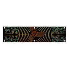 Black And Green Area Rug Neon Genesis Evangelion Computer Communication Banner And Sign 4  X 1  by Bakwanart