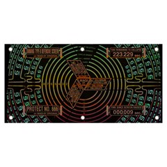 Black And Green Area Rug Neon Genesis Evangelion Computer Communication Banner And Sign 6  X 3  by Bakwanart