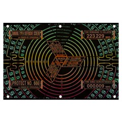 Black And Green Area Rug Neon Genesis Evangelion Computer Communication Banner And Sign 6  X 4  by Bakwanart