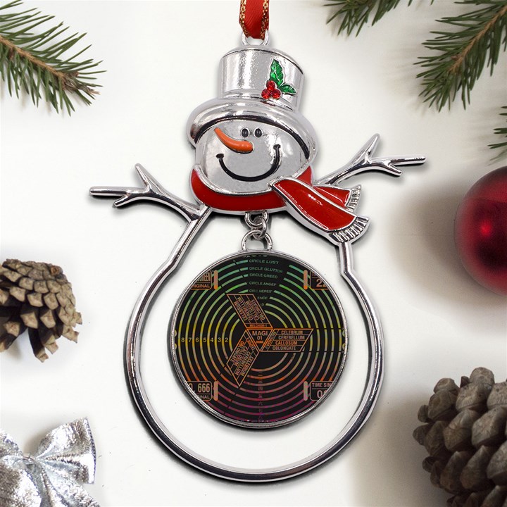 Black And Green Area Rug Neon Genesis Evangelion Computer Communication Metal Snowman Ornament