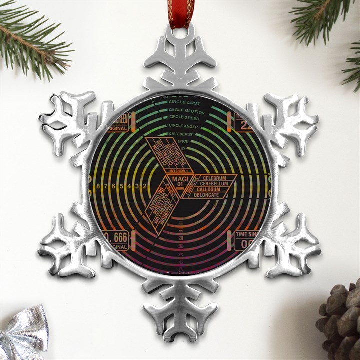 Black And Green Area Rug Neon Genesis Evangelion Computer Communication Metal Small Snowflake Ornament