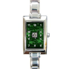 Technology Computer Chip Electronics Industry Circuit Board Rectangle Italian Charm Watch