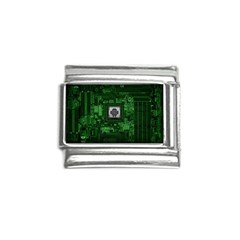 Technology Computer Chip Electronics Industry Circuit Board Italian Charm (9mm) by Bakwanart