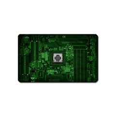 Technology Computer Chip Electronics Industry Circuit Board Magnet (name Card) by Bakwanart