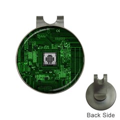 Technology Computer Chip Electronics Industry Circuit Board Hat Clips With Golf Markers by Bakwanart