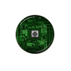 Technology Computer Chip Electronics Industry Circuit Board Hat Clip Ball Marker (4 Pack) by Bakwanart