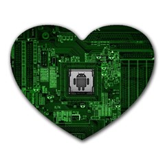 Technology Computer Chip Electronics Industry Circuit Board Heart Mousepad by Bakwanart