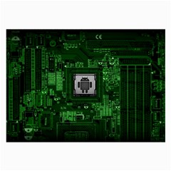 Technology Computer Chip Electronics Industry Circuit Board Large Glasses Cloth (2 Sides) by Bakwanart