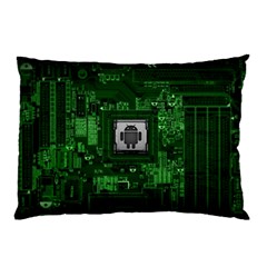 Technology Computer Chip Electronics Industry Circuit Board Pillow Case by Bakwanart