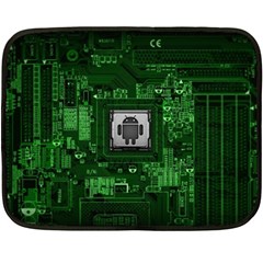 Technology Computer Chip Electronics Industry Circuit Board Two Sides Fleece Blanket (mini) by Bakwanart