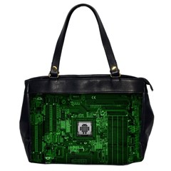 Technology Computer Chip Electronics Industry Circuit Board Oversize Office Handbag (2 Sides) by Bakwanart