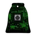 Technology Computer Chip Electronics Industry Circuit Board Bell Ornament (Two Sides) Back