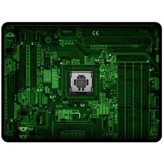 Technology Computer Chip Electronics Industry Circuit Board Two Sides Fleece Blanket (large) by Bakwanart