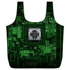 Technology Computer Chip Electronics Industry Circuit Board Full Print Recycle Bag (xl) by Bakwanart