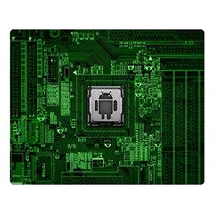 Technology Computer Chip Electronics Industry Circuit Board Two Sides Premium Plush Fleece Blanket (large) by Bakwanart