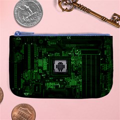 Technology Computer Chip Electronics Industry Circuit Board Large Coin Purse by Bakwanart