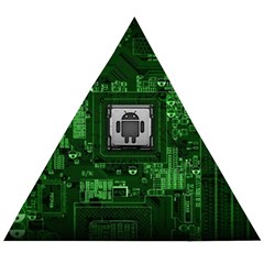 Technology Computer Chip Electronics Industry Circuit Board Wooden Puzzle Triangle by Bakwanart