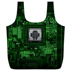 Technology Computer Chip Electronics Industry Circuit Board Full Print Recycle Bag (xxxl) by Bakwanart