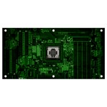 Technology Computer Chip Electronics Industry Circuit Board Banner and Sign 4  x 2  Front