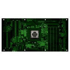 Technology Computer Chip Electronics Industry Circuit Board Banner And Sign 8  X 4  by Bakwanart