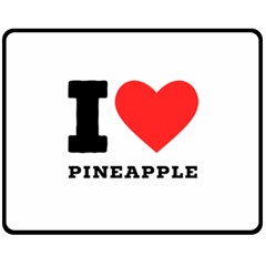 I Love Pineapple Fleece Blanket (medium) by ilovewhateva