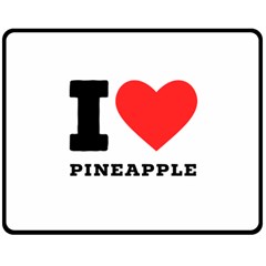 I Love Pineapple Two Sides Fleece Blanket (medium) by ilovewhateva