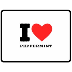 I Love Peppermint Fleece Blanket (large) by ilovewhateva