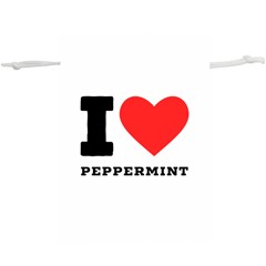 I Love Peppermint Lightweight Drawstring Pouch (xl) by ilovewhateva