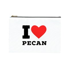 I Love Pecan Cosmetic Bag (large) by ilovewhateva